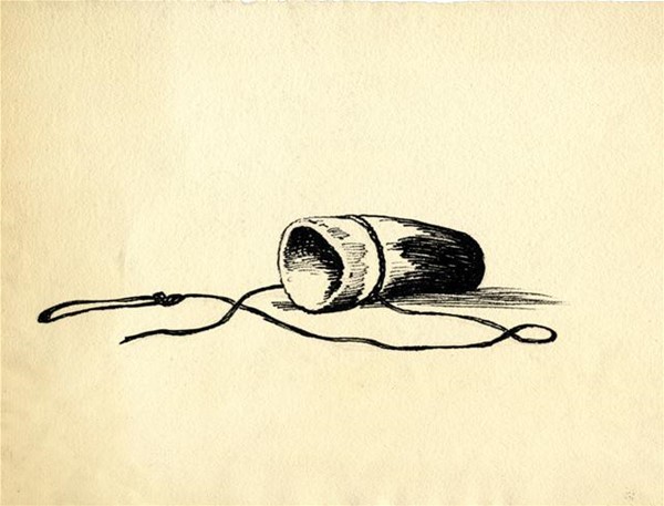 Tegning: Vignet til kronik, lille øse med snor